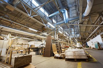 Image showing woodworking factory workshop