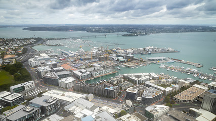 Image showing view to the Auckland harbour New Zealand