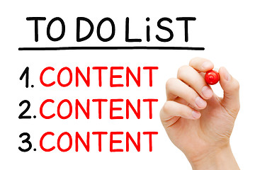 Image showing Content To Do List Concept