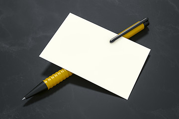 Image showing a pen and a white card
