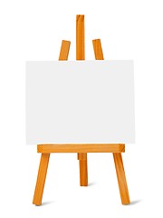 Image showing Small easel and canvas