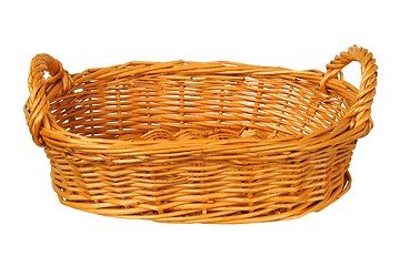 Image showing Wicker basket on white