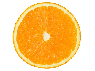 Image showing Orange half on white