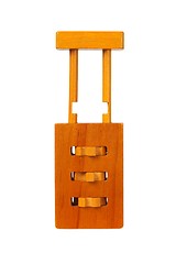 Image showing Wooden padlock puzzle