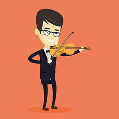 Image showing Man playing violin vector illustration.