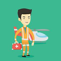 Image showing Doctor of air ambulance vector illustration.