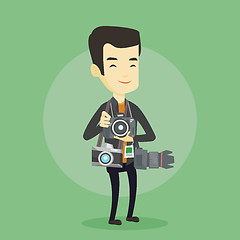 Image showing Photographer taking photo vector illustration.