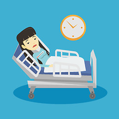 Image showing Woman with neck injury vector illustration.