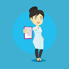 Image showing Doctor with clipboard vector illustration.