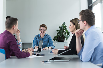 Image showing Business Team At A Meeting at modern office building