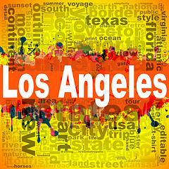 Image showing Los Angeles word cloud design