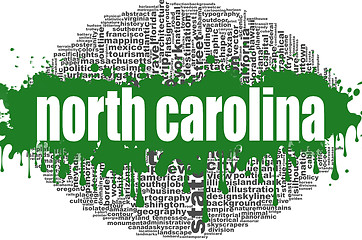 Image showing North Carolina word cloud design