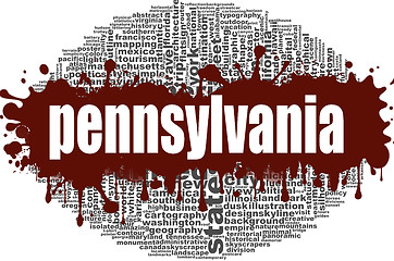 Image showing Pennsylvania word cloud design