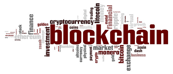 Image showing Blockchain word cloud