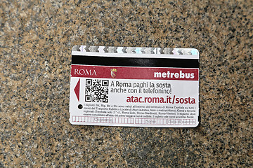 Image showing Rome Transport Ticket