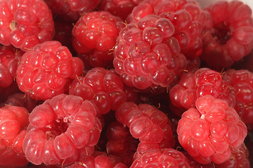 Image showing Background of Raspberries