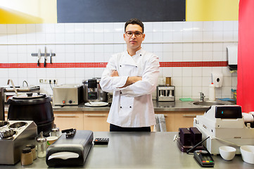 Image showing chef at fast food restaurant