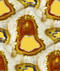 Image showing Agate Crystal cross section as seamless background