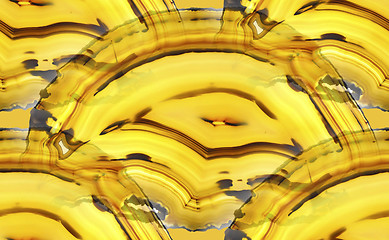 Image showing Agate Crystal cross section as seamless background