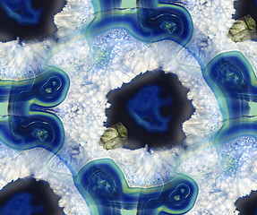 Image showing Agate Crystal cross section as seamless background