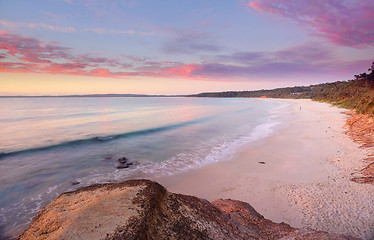 Image showing Sunrise at Nelson Beach Jervis Bay