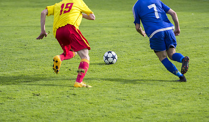 Image showing Football Soccer game Duel Drill Dribbling