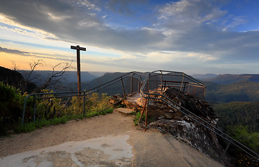 Image showing Leura Blue Mountains Australia mountain valley views