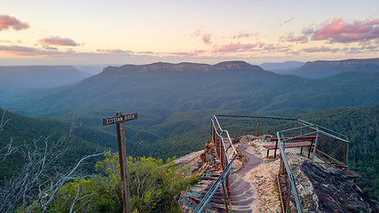 Image showing Lookout scenic views Blue Mountains Australia
