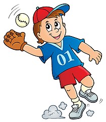 Image showing Baseball player theme image 1