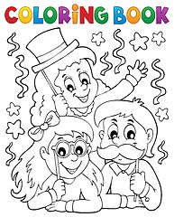 Image showing Coloring book party photo booth theme 1
