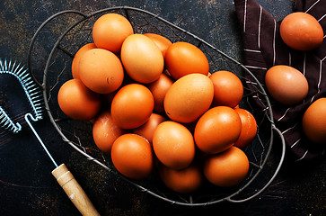 Image showing raw eggs