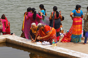 Image showing Women by Pushkar lake