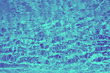 Image showing ultra violet and blue duotone water in pool or sea