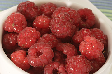 Image showing Close-up of raspberries