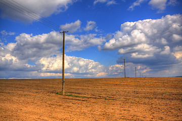 Image showing Ploughed field at late summer