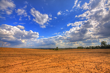 Image showing Ploughed field at late summer