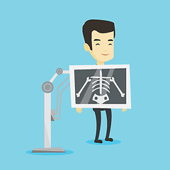 Image showing Patient during x ray procedure vector illustration