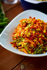 Image showing close up of vegetable salad in bowl