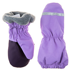 Image showing Children\'s autumn-winter mittens