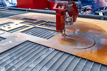 Image showing CNC water jet cutting machine