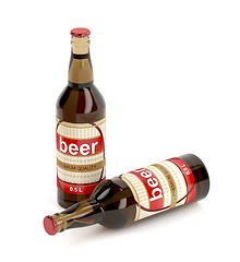 Image showing Two beer bottles