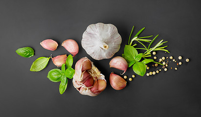 Image showing composition of garlic and spices