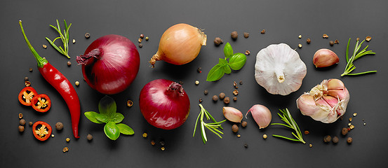 Image showing composition of vegetables and spices