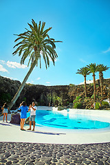 Image showing Jameos del Agua pool in Lanzarote