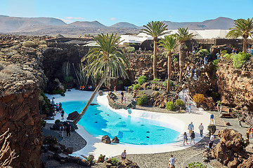 Image showing Jameos del Agua pool in Lanzarote