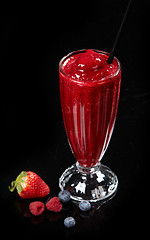 Image showing fresh red smoothie