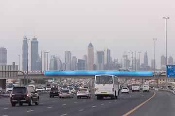 Image showing Dubai traffic jam