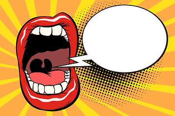 Image showing Open mouth comic balloon