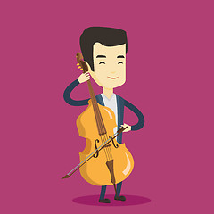 Image showing Man playing cello vector illustration.