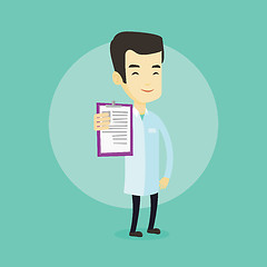 Image showing Doctor with clipboard vector illustration.